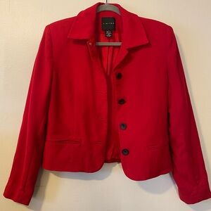 Vintage The Limited 100% Pure Wool Blazer | Cherry Red | Size 6 | Made in USA